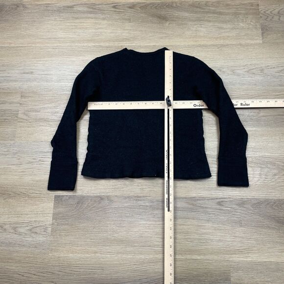 Rag Bone Sweater Womens Small Black Merino Wool V Knit Casual - Picture 6 of 8